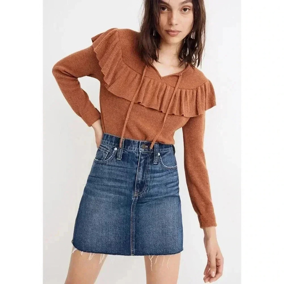 {Madewell} Rigid Denim Straight Mini Skirt: Reworked Edition - Picture 1 of 17